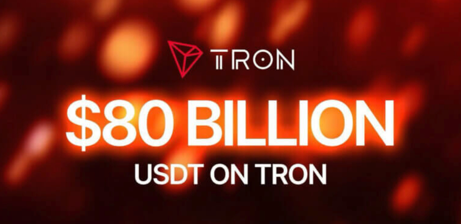 TRON上的USDT突破800亿美元,巩固了TRON作为领先稳定币网络的地位 TRON上的USDT突破800亿美元,巩固了TRON作为领先稳定币网络的地位