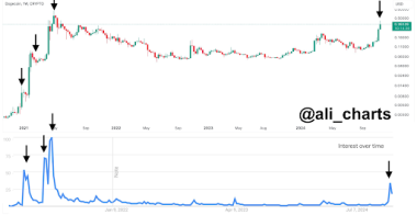 狗狗币价格上涨结束了吗?